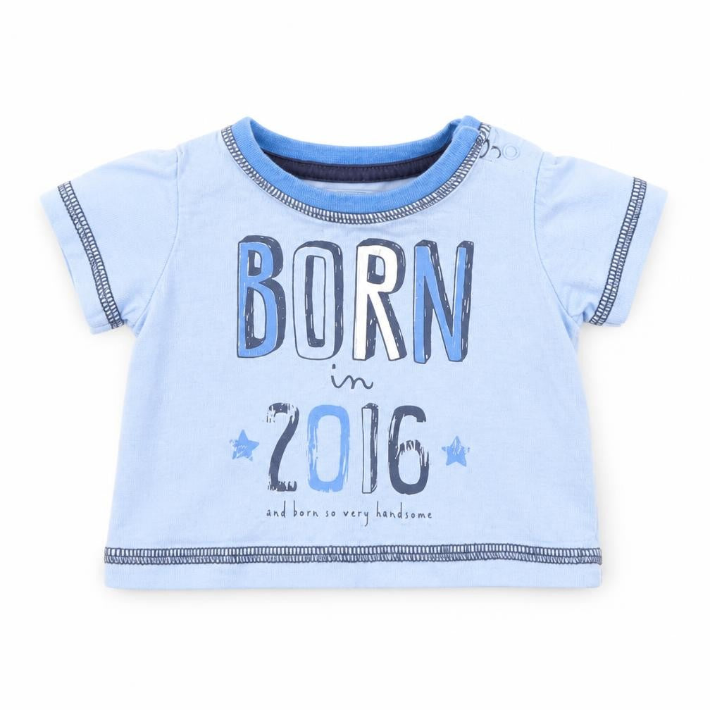 TU Girls Blue   Basic T-Shirt Size 0-3 Months  - Tiny baby