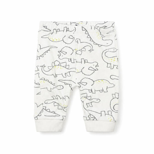 George Baby Ivory Animal Print  Jogger Trousers Size 0-3 Months  - Dinosaur