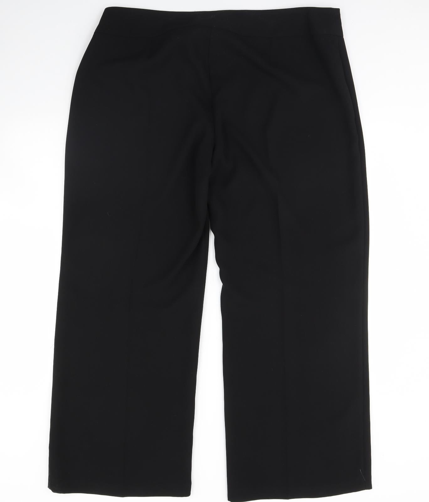 M&s Womens Black   Dress Pants Trousers Size 20 L30 in