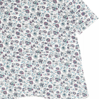 Preloved BPC Womens White Floral  Basic Blouse Size M - Label