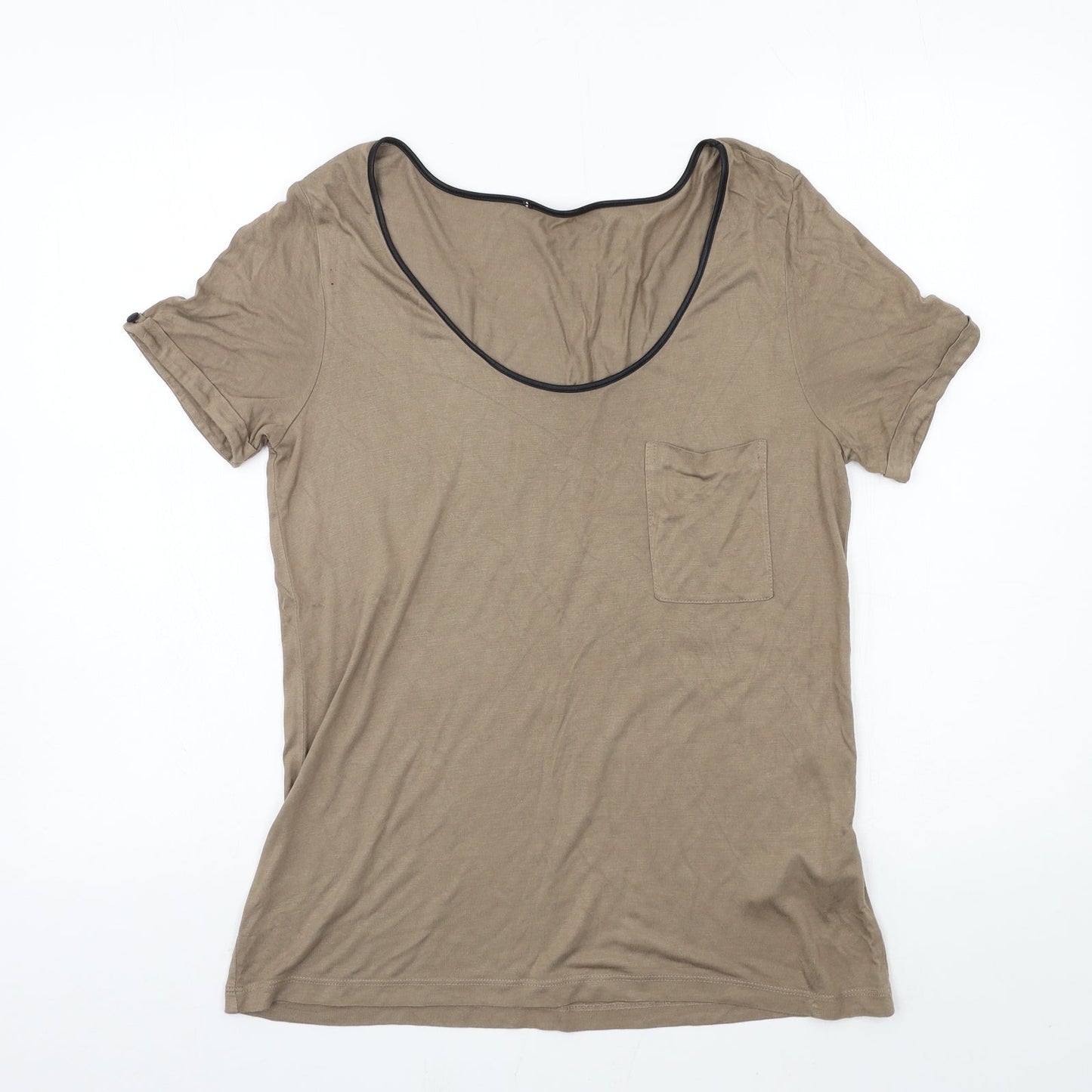 Marks and Spencer Womens Brown   Basic T-Shirt Size 12
