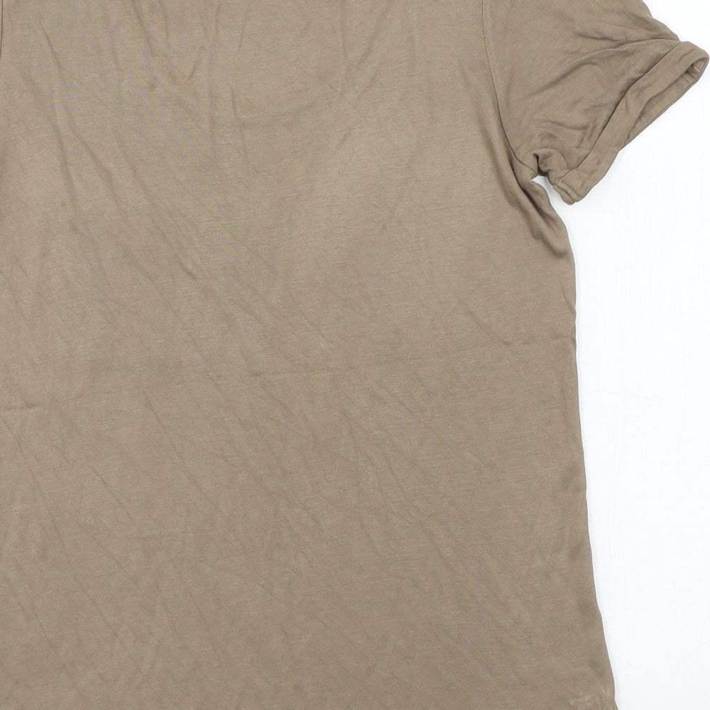Marks and Spencer Womens Brown   Basic T-Shirt Size 12