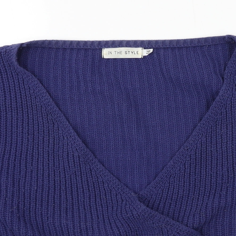 In the Style Womens Blue  Knit Cardigan Jumper Size 14