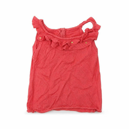 grain de ble Girls Pink  Jersey Basic Tank Size 6 Years
