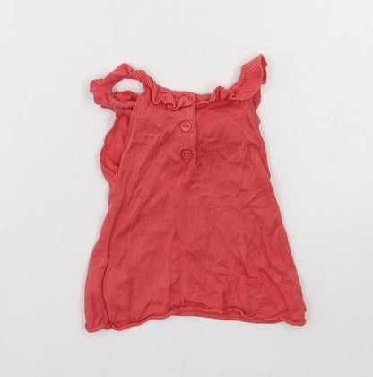 grain de ble Girls Pink  Jersey Basic Tank Size 6 Years