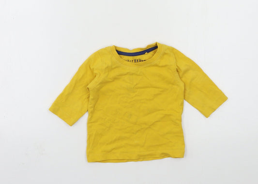NEXT Boys Yellow  Jersey Basic T-Shirt Size 3-6 Months