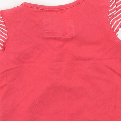 Preloved TU Girls Pink  Jersey Basic T-Shirt Size 3-6 Months  - Rabbit - Label
