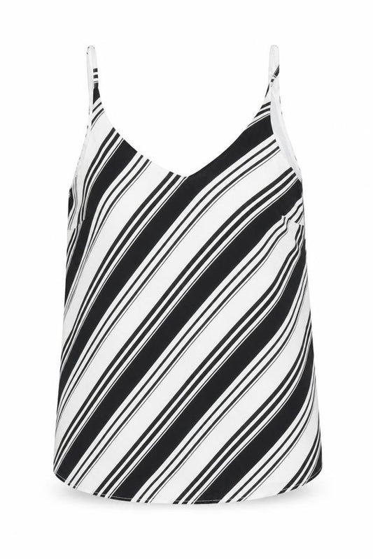 Label Be Womens White Striped  Camisole Blouse Size 12