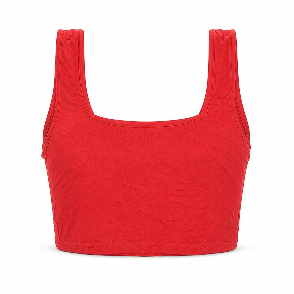 PRETTYLITTLETHING Womens Red   Cropped Tank Size 12