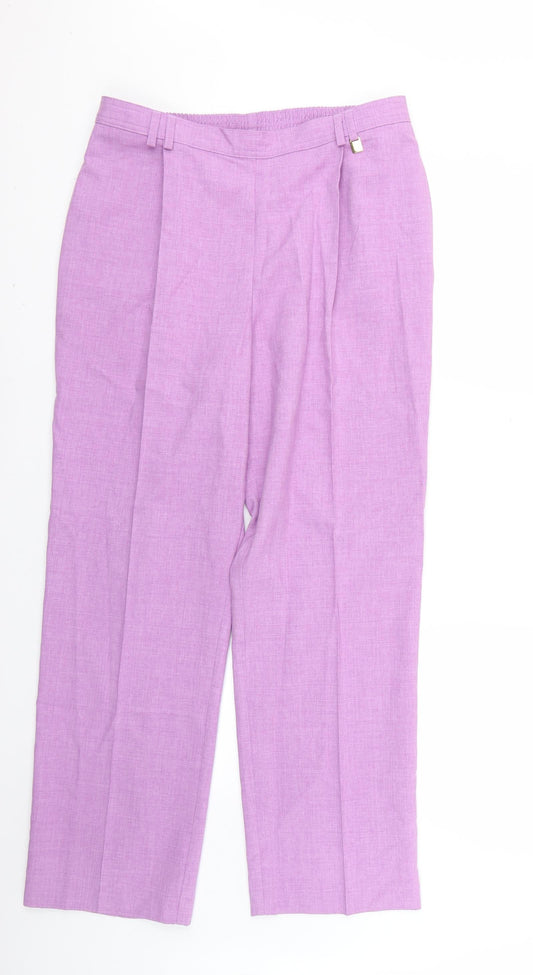 Marks and Spencer Womens Purple   Trousers  Size 14 L26 in