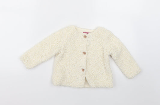 Primark Baby White   Overcoat Coat Size 9-12 Months