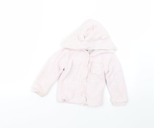 Matalan Baby Pink   Overcoat Coat Size 12-18 Months