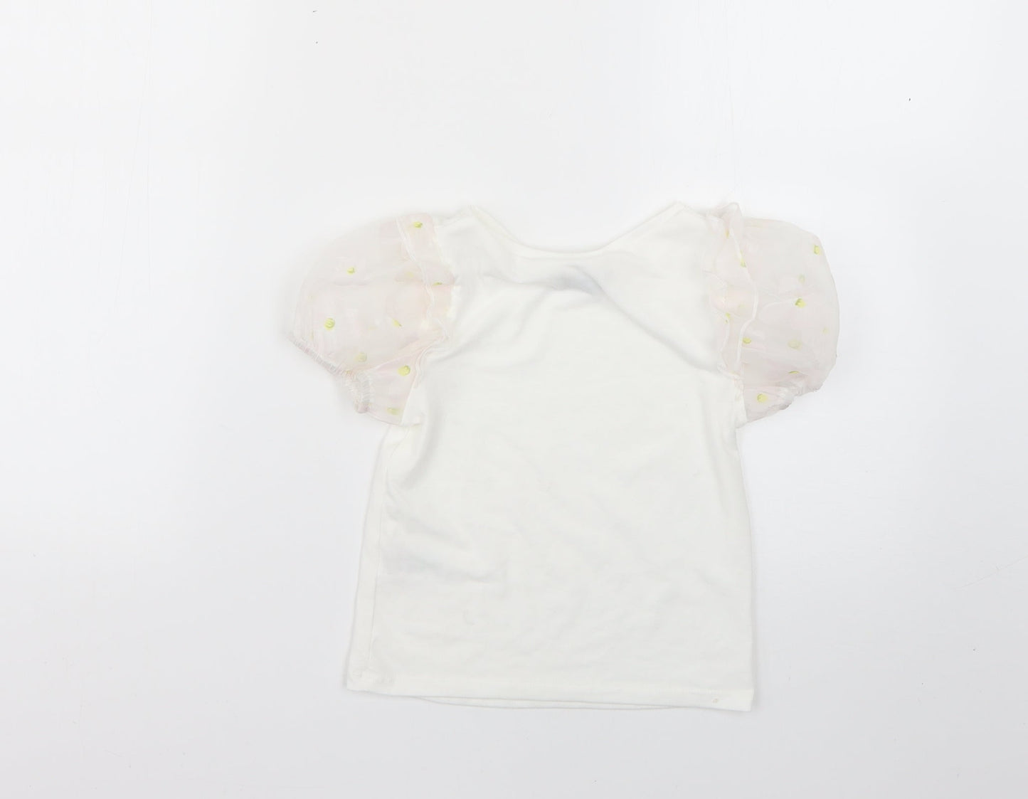 Matalan Girls White   Basic T-Shirt Size 6 Years