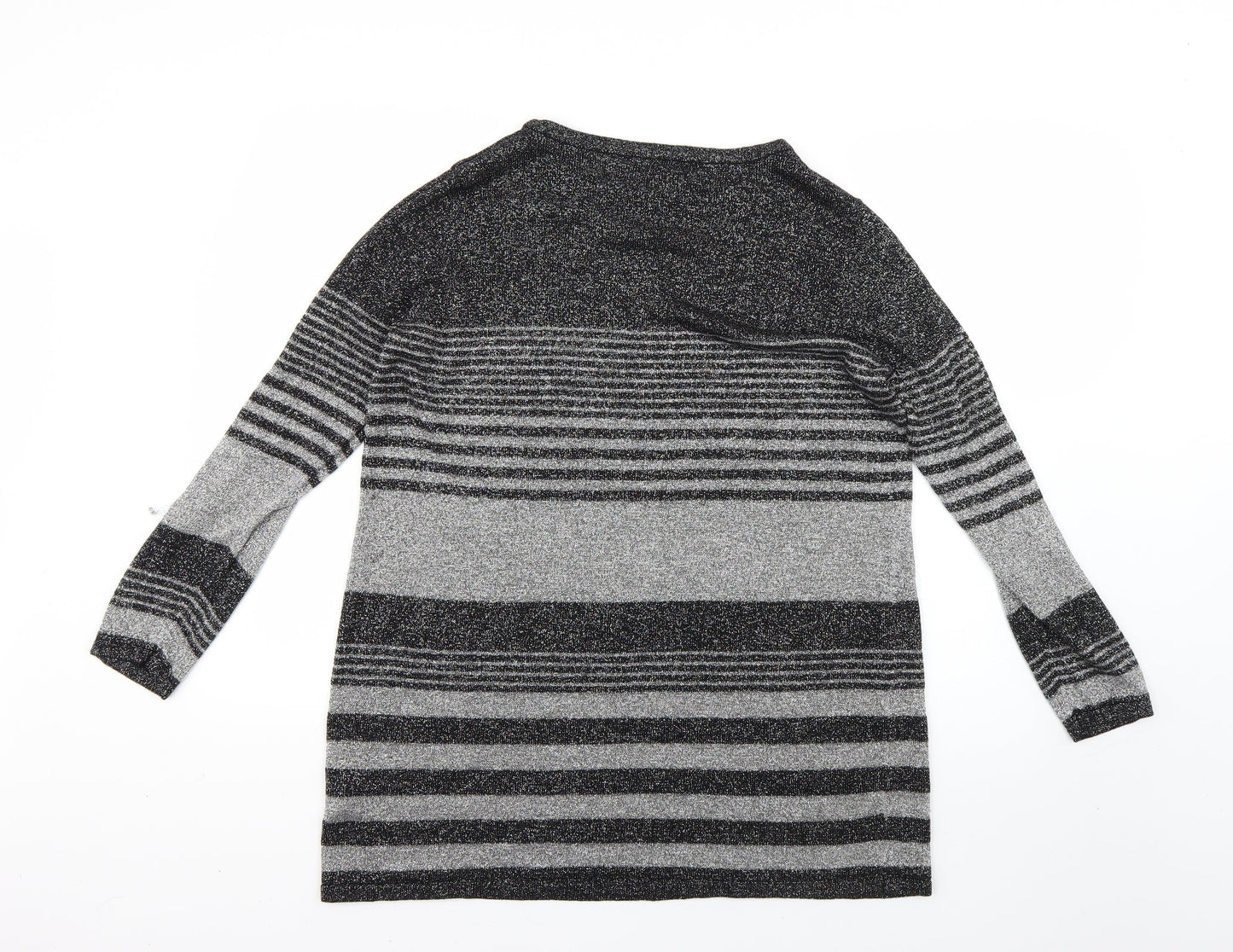 BM Womens Multicoloured Geometric  Pullover Jumper Size L