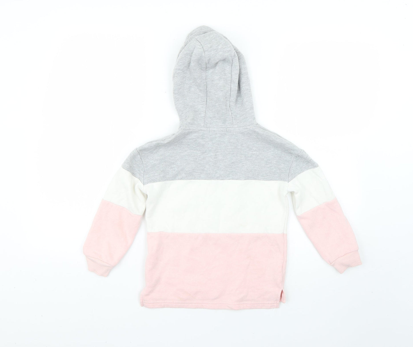 Primark Girls Multicoloured Colourblock  Pullover Hoodie Size 5-6 Years