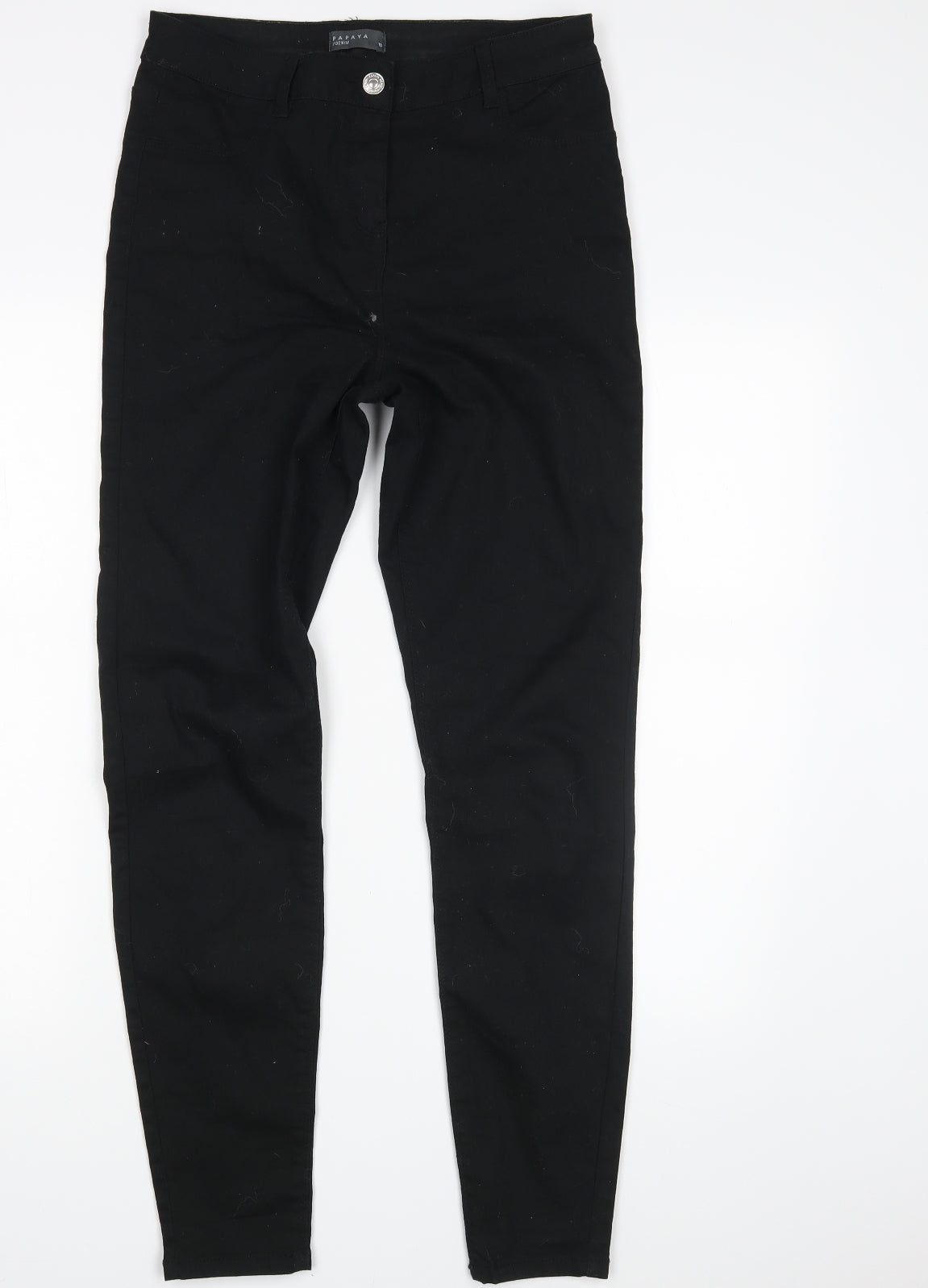 Papaya Womens Black  Denim Skinny Jeans Size 10 L29 in