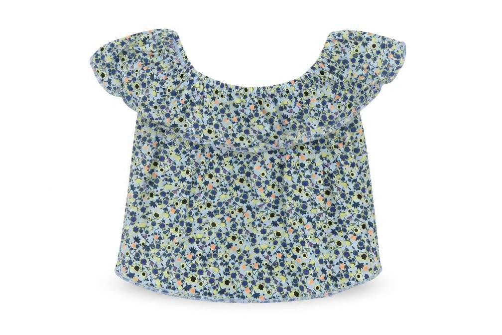 Topshop Womens Blue Floral  Basic Blouse Size 8