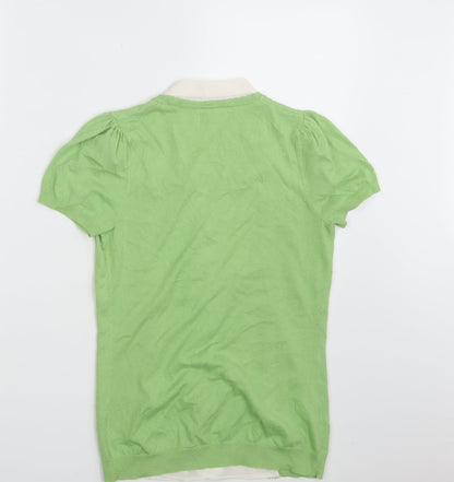 Next Womens Green  Knit Pullover Jumper Size 8