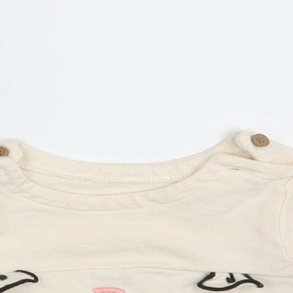TU Girls Ivory   Basic T-Shirt Size Newborn