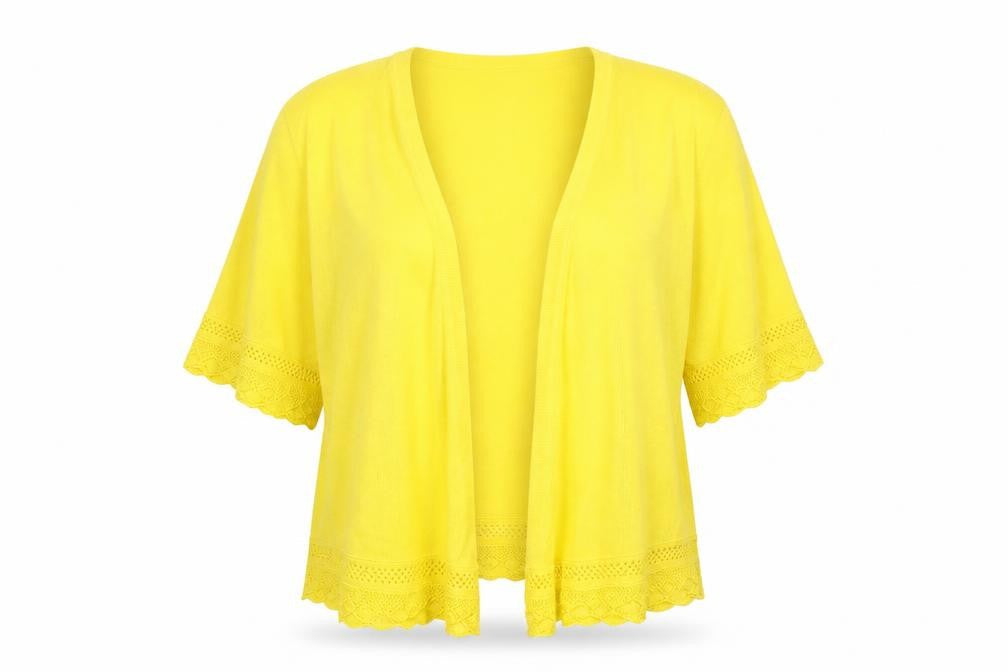 Peacocks Womens Yellow   Wrap Jumper Size 20