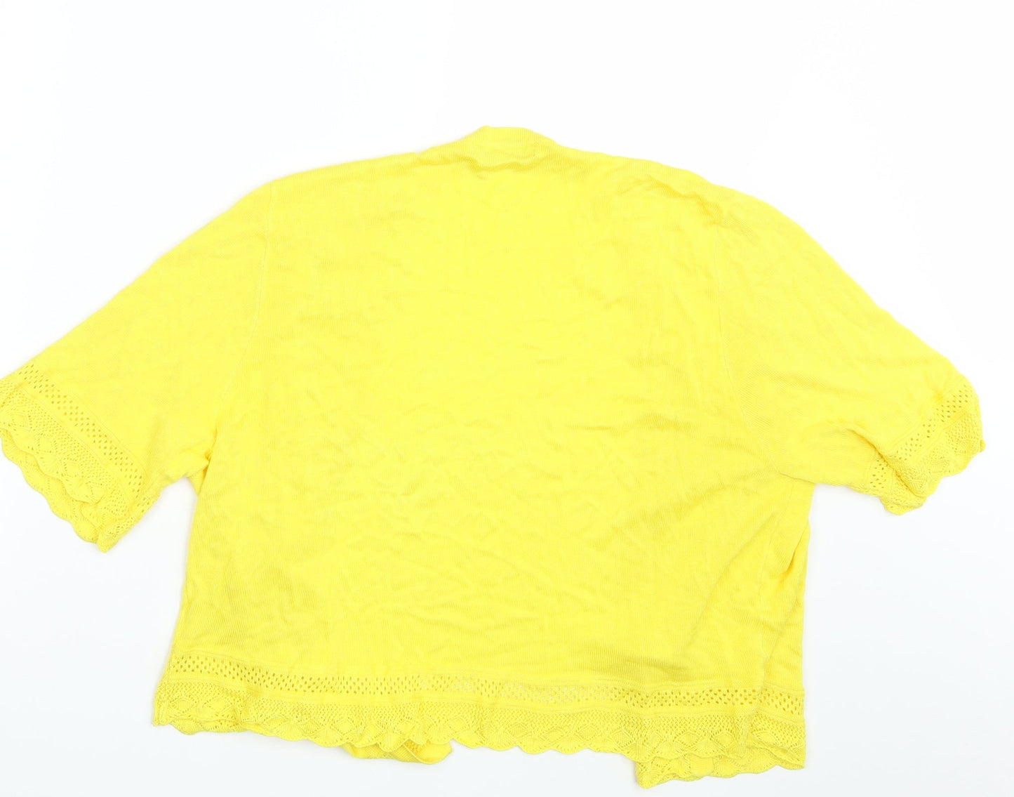 Peacocks Womens Yellow   Wrap Jumper Size 20