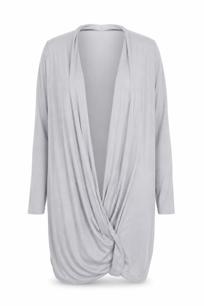 Boohoo Womens Grey   Wrap Dress  Size 42