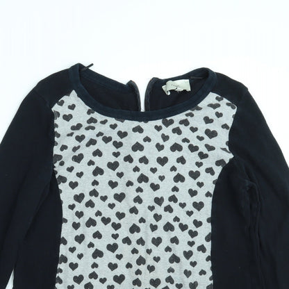 Preloved NEXT Womens Black Polka Dot  Pullover Jumper Size 14 - Detail