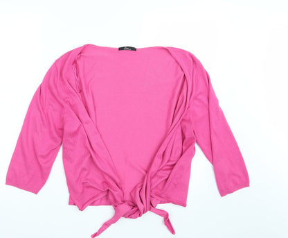 Preloved Bm Collection Womens Pink   Wrap Jumper Size M - Front