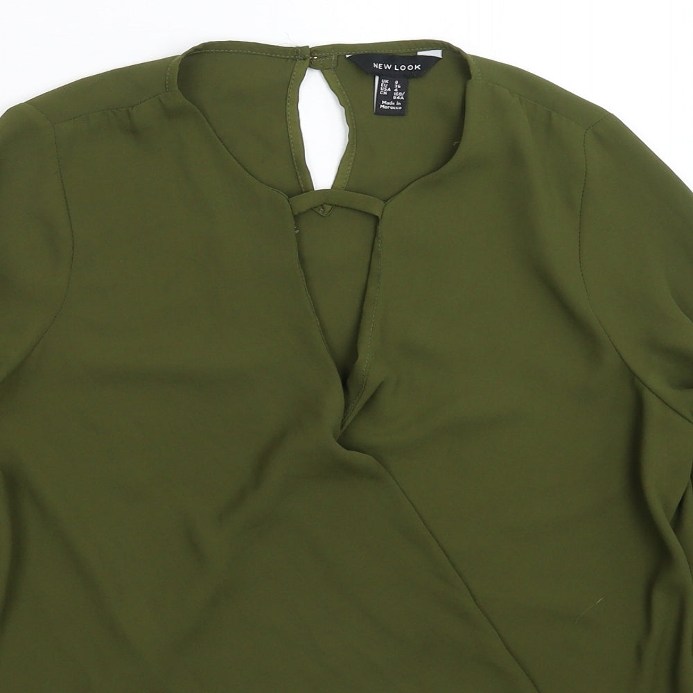 New Look Womens Green   Basic Blouse Size 8