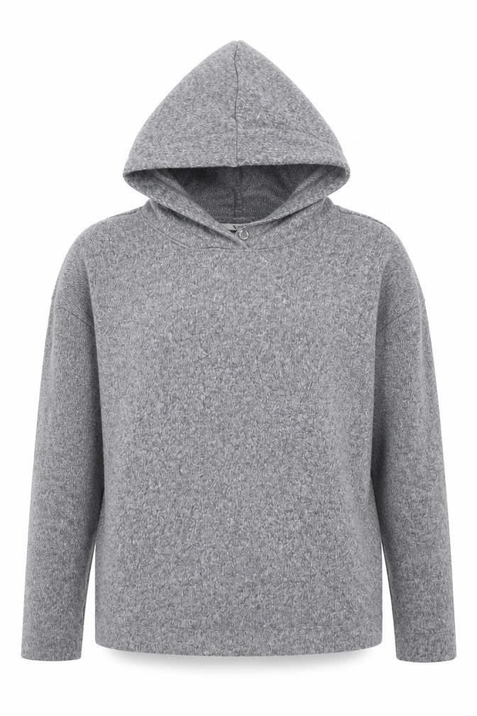 TU Womens Grey  Fleece Pullover Hoodie Size 10