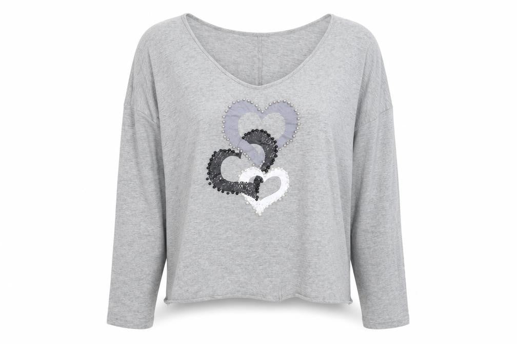 Sheilay Womens Grey   Basic T-Shirt Size L