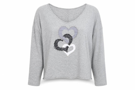 Sheilay Womens Grey   Basic T-Shirt Size L