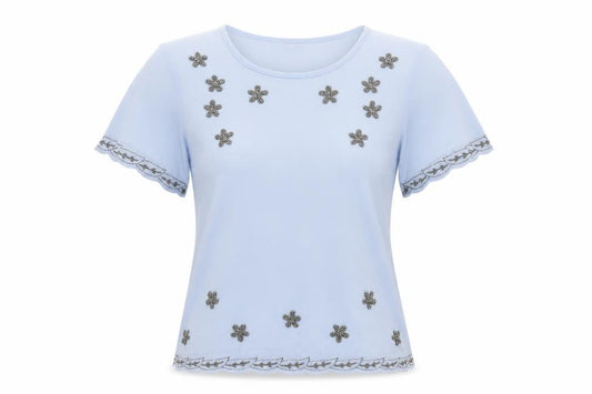Peacocks Womens Blue   Basic T-Shirt Size 10