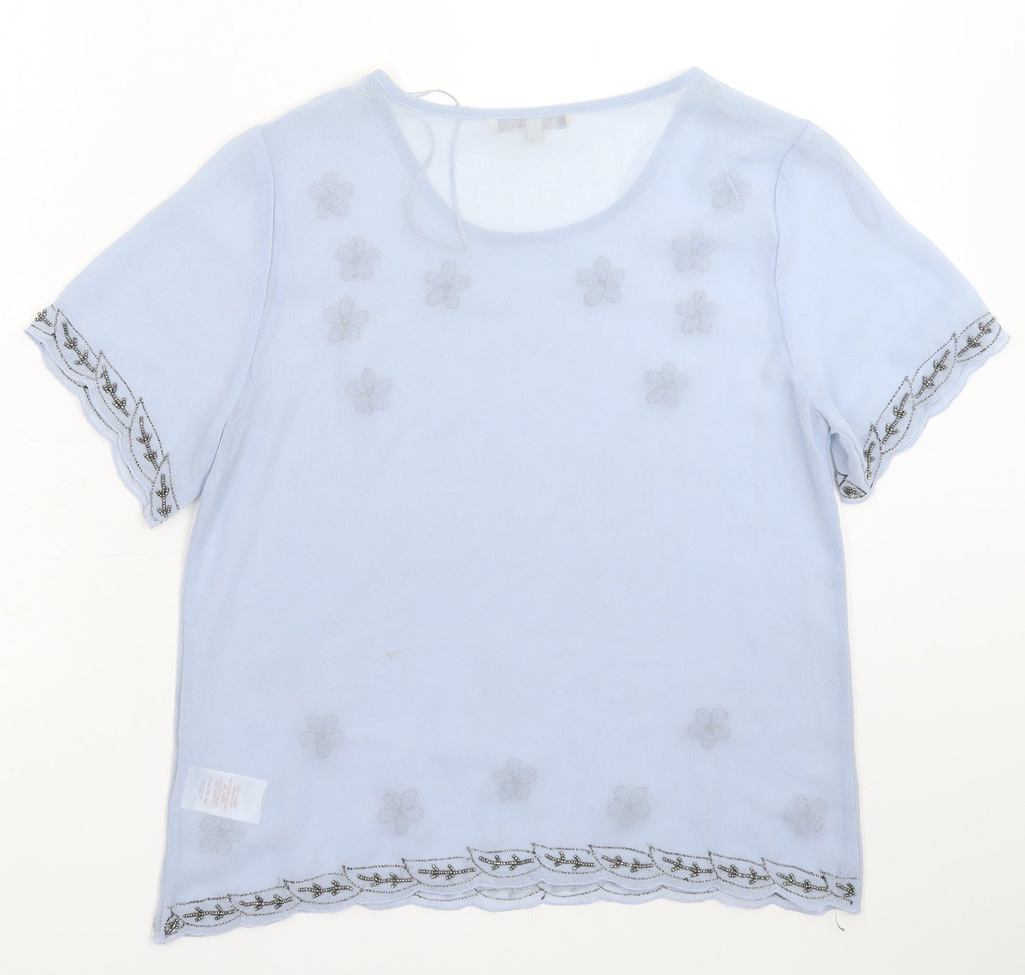 Peacocks Womens Blue   Basic T-Shirt Size 10