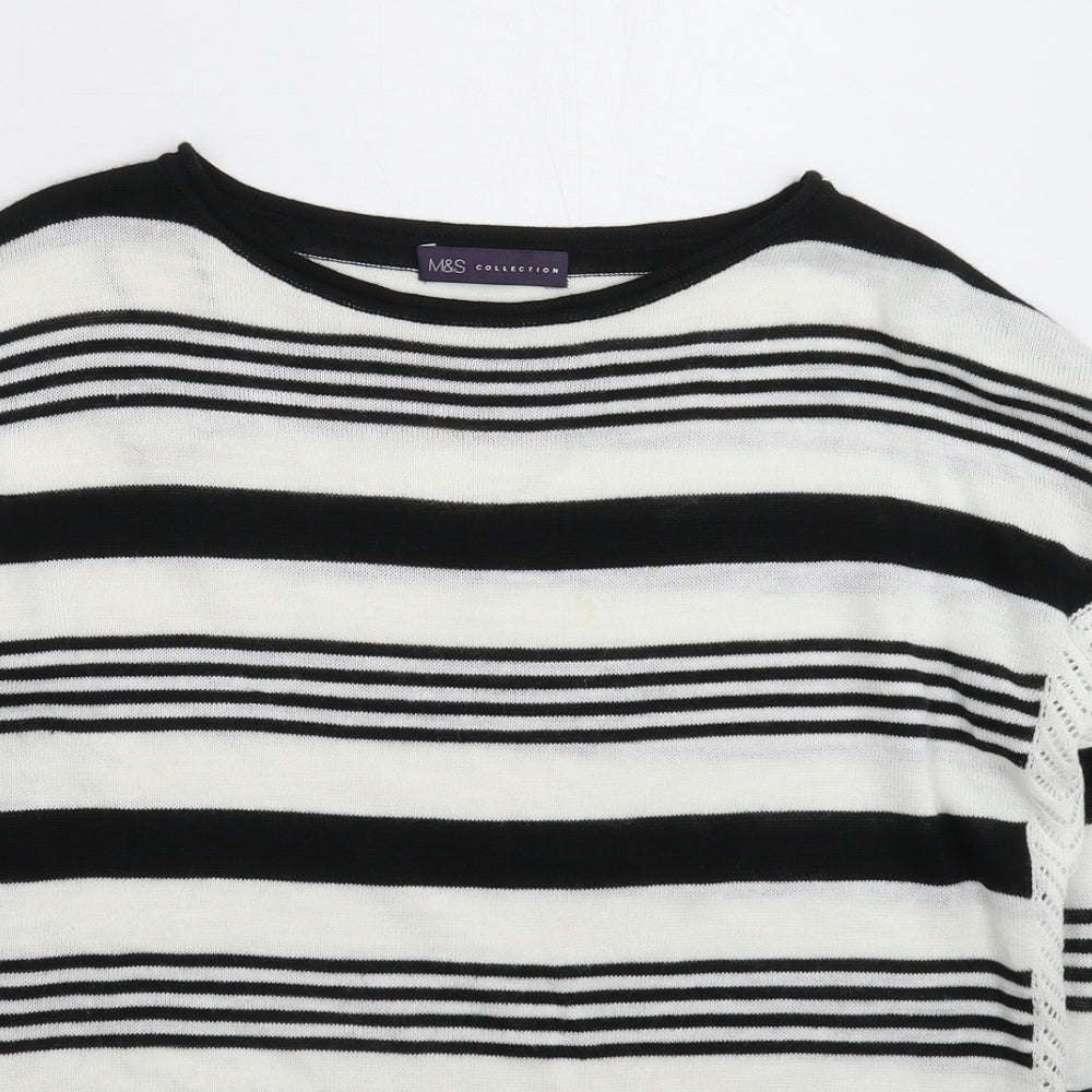 Marks and Spencer Womens Multicoloured Striped Knit Pullover Jumper Size 12