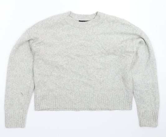 New Look Womens Grey  Knit Pullover Jumper Size S