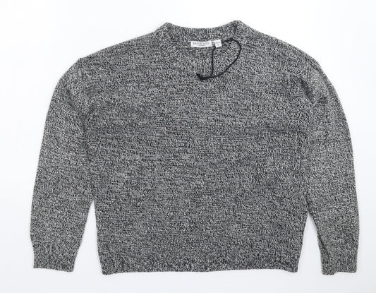 Brave Soul Womens Grey  Knit Pullover Jumper Size S