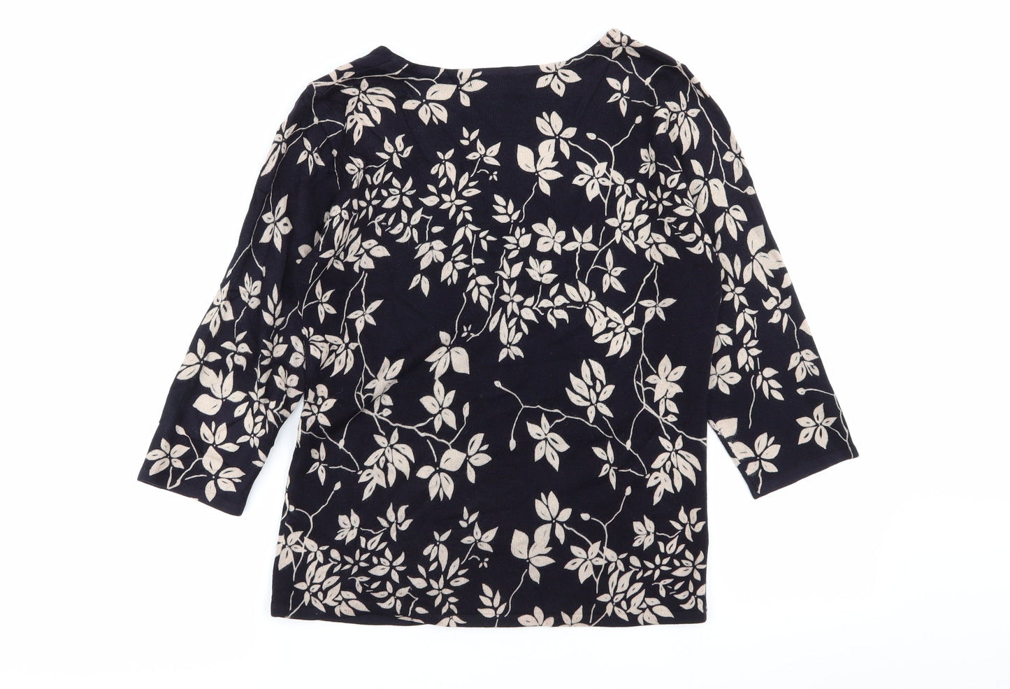 Debenhams Womens Blue Floral  Pullover Jumper Size 10