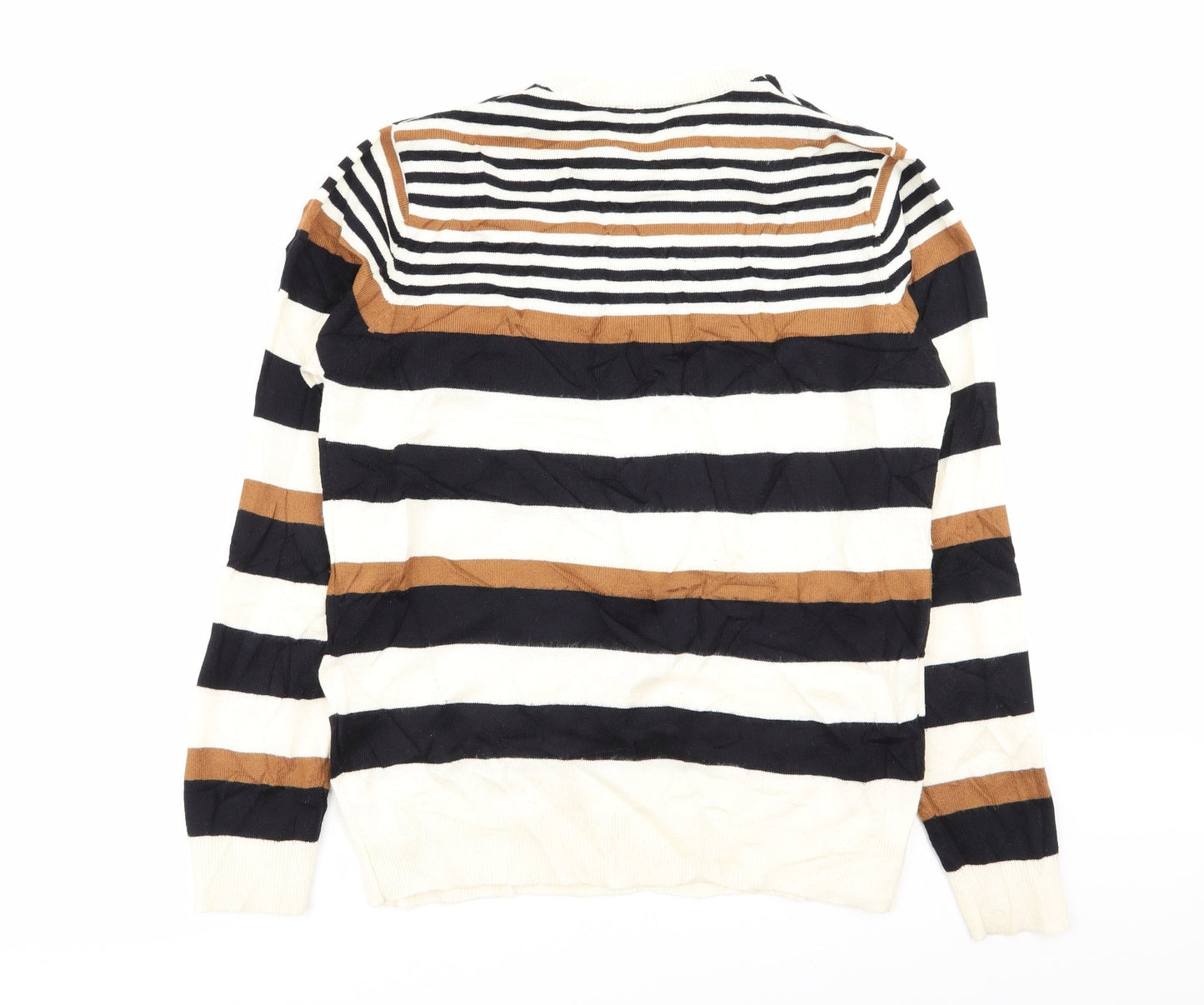 Cedar Wood State Mens Multicoloured Striped  Pullover Jumper Size M