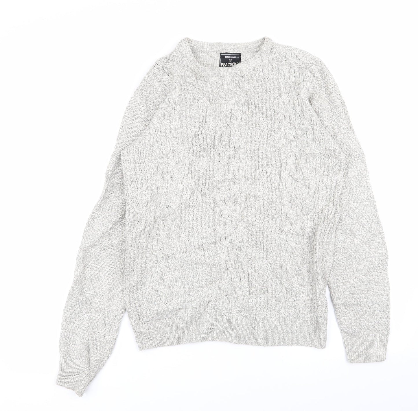 Peacocks Mens Grey   Pullover Jumper Size S