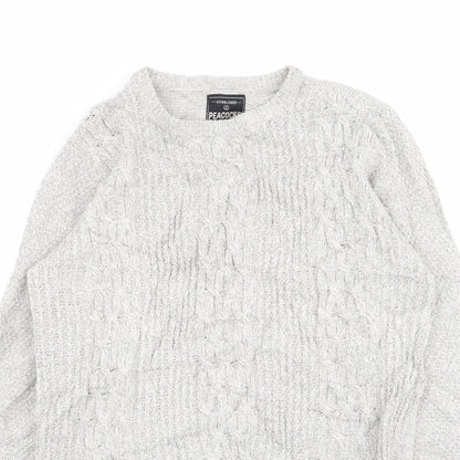 Peacocks Mens Grey   Pullover Jumper Size S
