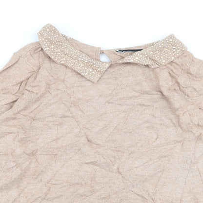 Preloved Preworn Womens Beige   Pullover Jumper Size M - Detail