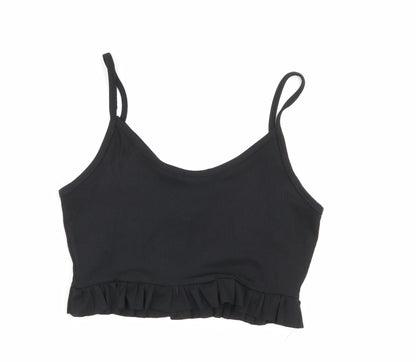 Preloved Boohoo Womens Black   Basic Tank Size 10 - Back