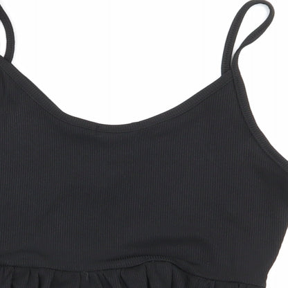 Preloved Boohoo Womens Black   Basic Tank Size 10 - Label