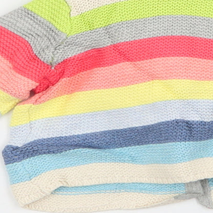 Preloved Gap Boys Multicoloured Striped  Cardigan Jumper Size 3-6 Months - Label