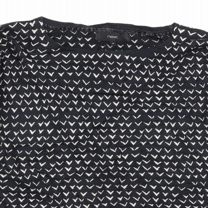Preloved NEXT Womens Black Geometric  Pullover Jumper Size 14 - Detail