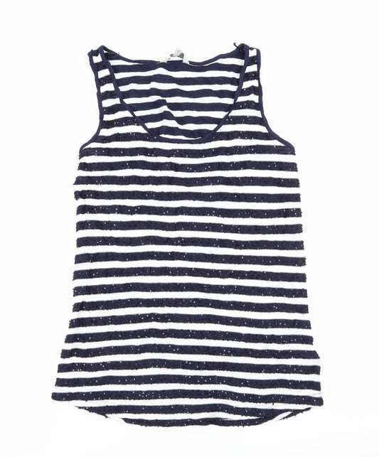 NEXT Womens Multicoloured Striped  Basic Tank Size 10