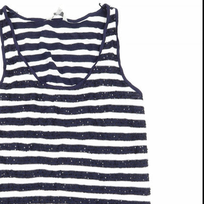 Preloved NEXT Womens Multicoloured Striped  Basic Tank Size 10 - Detail