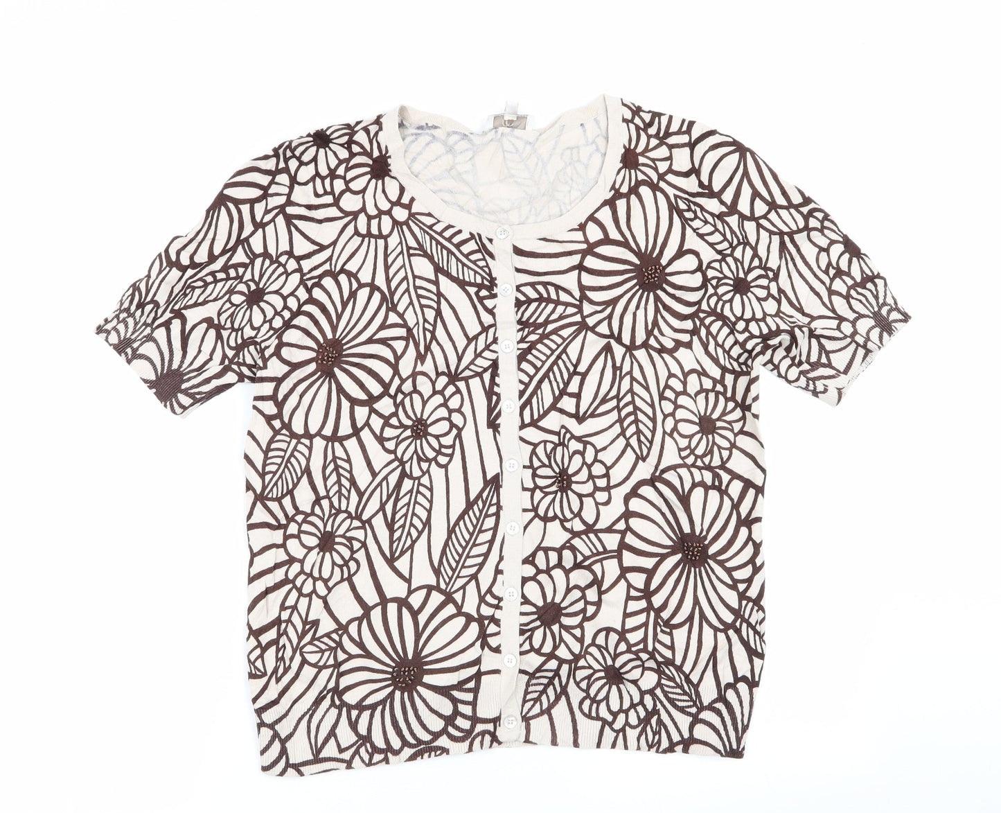 CC Womens Multicoloured Floral  Cardigan Jumper Size L