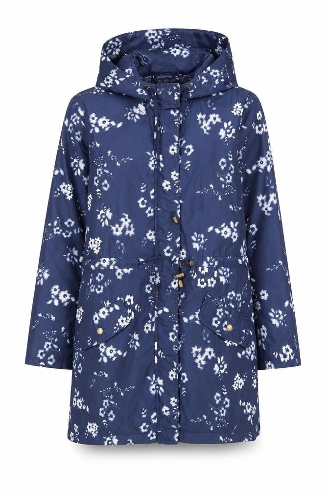 Peacocks Womens Blue Floral  Jacket Coat Size 12